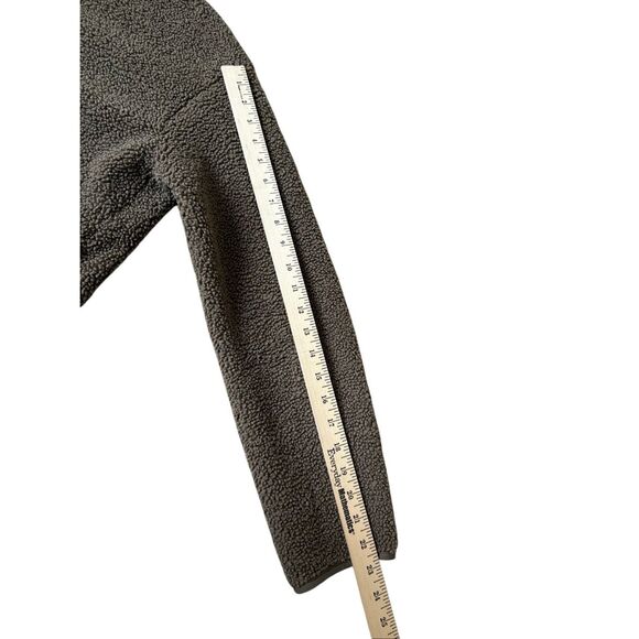 Uniqlo Pile Lined Fleece Jacket size S Olive Green Snap Closure - Picture 7 of 11